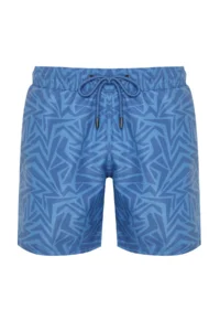 MAN Mavi Standard Size Geometric Printed Swimsuit Swim Shorts - Image 7