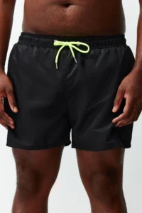 MAN Black Plus Size Standard Fit Swim Shorts - Image 5
