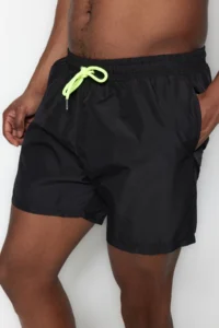 MAN Black Plus Size Standard Fit Swim Shorts - Image 9