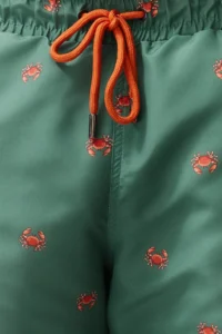 MAN Khaki Standard Size Crab Printed Plus Size Swimsuit Swim Shorts - Image 4