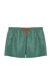 MAN Khaki Standard Size Crab Printed Plus Size Swimsuit Swim Shorts - Image 7