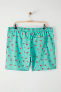MAN MINT Standard Size Crab Printed Plus Size Swim Shorts - Image 4