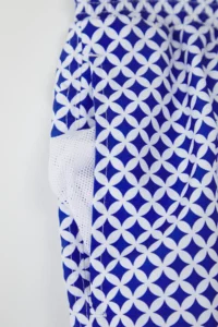 MAN Navy Blue Standard Size Geometric Patterned Swimsuit Swim Shorts - Image 3