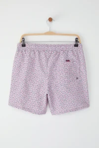 MAN Red Standard Fit MARINE Themed Fish Printed Swimsuit Swim Shorts - Image 7
