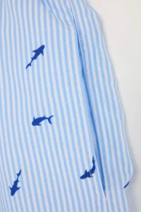 MAN Mavi Striped Minik Fish Patterned Normal Size Regular Fit Men Swim Shorts - Image 2