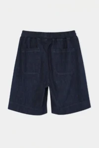 MAN Navy Blue Waist tied up Loose DENIM Shorts & Bermuda - Image 2