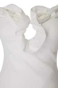 TRENDYOLMİLLA WHITE ROSE Detailed Lined Mini Dress - Image 2