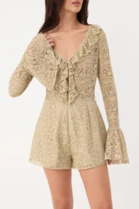 TRENDYOLMİLLA Siedres x TRENDYOLMiLLA Mink Lace Weaving Jumpsuit - Image 4
