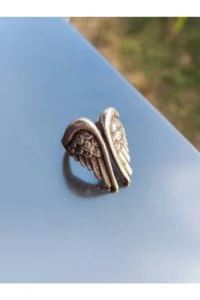 The Collection Women Antique Silver Plated Angel Wing Ring - Image 4