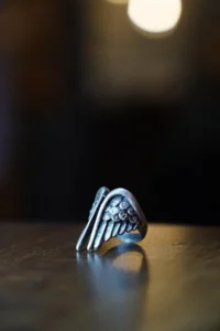The Collection Women Antique Silver Plated Angel Wing Ring - Image 5