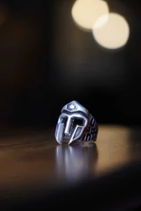 The Collection Helmet Silver Plated Adjustable Ring - Image 2