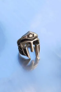 The Collection Helmet Silver Plated Adjustable Ring - Image 3