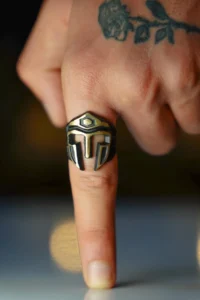 The Collection Helmet Double Color Adjustable Ring - Image 2