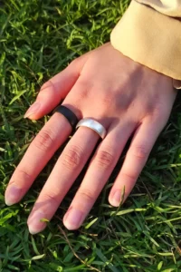The Collection Ring Knight Adjustable Black-Silver Ring Set - Image 2