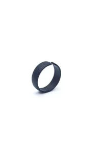 The Collection Matte Black Plain Wedding Ring Knight Adjustable Ring - Image 3