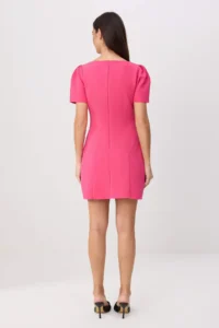 TRENDYOLMİLLA Fuchsia Fileto Pocket Detail Mini Weaving Dress - Image 5