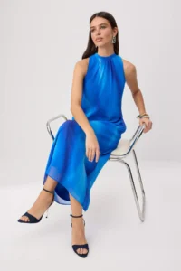 TRENDYOLMİLLA Multicolored Abstract Plain Cut Maxi Weaving Dress - Image 2