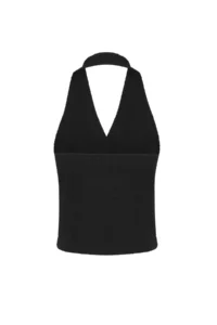 TRENDYOLMİLLA Black slim Tweed Material Flower Button with accessories Crop Knitting Vest - Image 6