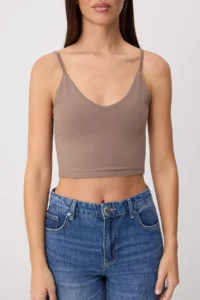 TRENDYOLMİLLA Mink-Ecru 2 Sets Fitted V-neck Thin Sleeveless Knitting Tank Top - Image 3