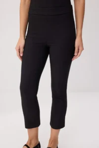 TRENDYOLMİLLA Black Flexible Material Strapless Blouse Crop Flare Pants Weaving Bottom - Top Set - Image 3
