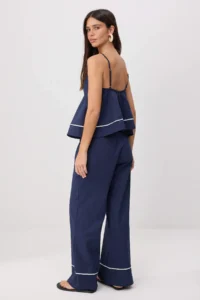 TRENDYOLMİLLA Navy Blue  Weaving Bottom - Top Set - Image 4