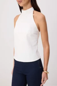 TRENDYOLMİLLA WHITE Barbell Collar DENIM Blouse - Image 4
