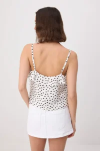 TRENDYOLMİLLA WHITE Puantiye Patterned Weaving Blouse - Image 4