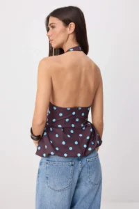 TRENDYOLMİLLA Brown Polka Dot Blouse - Image 4