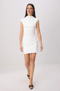 TRENDYOLMİLLA Ecru Plain Short / Mini Weaving Dress