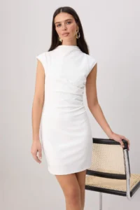 TRENDYOLMİLLA Ecru Plain Short / Mini Weaving Dress - Image 2