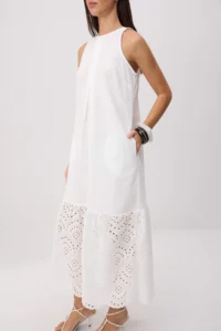 TRENDYOLMİLLA WHITE Skirt Ucu embroidery Detailed Maxi Weaving Dress - Image 3