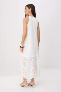 TRENDYOLMİLLA WHITE Skirt Ucu embroidery Detailed Maxi Weaving Dress - Image 4