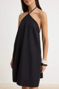 TRENDYOLMİLLA Black Mini Weaving Dress - Image 3