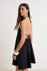 TRENDYOLMİLLA Black Mini Weaving Dress - Image 4