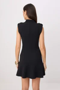 TRENDYOLMİLLA Black Accessory Detailed Short / Mini Weaving Dress - Image 4