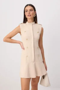 TRENDYOLMİLLA Stone Accessory Detailed Short / Mini Weaving Dress - Image 2