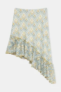 Siedres x Trendyolmilla Multicolored A-line/Life Form Printed Frilly Lace Skirt - Image 5