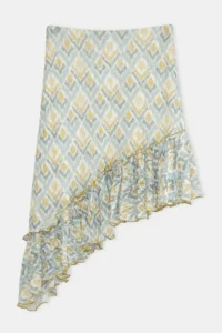 Siedres x Trendyolmilla Multicolored A-line/Life Form Printed Frilly Lace Skirt - Image 6