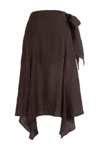Siedres x Trendyolmilla Brown Double breasted Kapama Skirt - Image 4