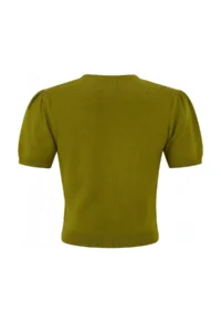 TRENDYOLMİLLA Oil Green Premium Yarn Strapless Blouse- Cardigan Knitwear Set - Image 7
