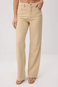 TRENDYOLMİLLA Beige SOFT Tencel Blended High Waist Wide Leg jeans - Image 3
