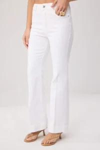TRENDYOLMİLLA WHITE High Waist Iron Trace Less Flexible Wide Leg jeans - Image 3