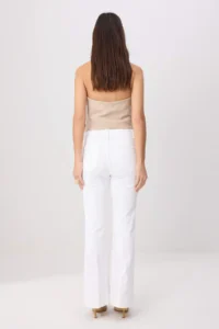 TRENDYOLMİLLA WHITE High Waist Iron Trace Less Flexible Wide Leg jeans - Image 4