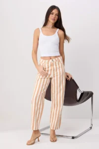 TRENDYOLMİLLA Multicolored*001 Flowy 100% Cotton High Waist barrel jeans - Image 2