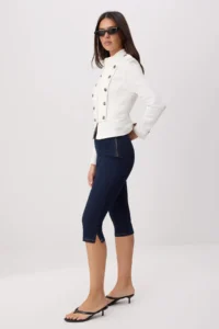 TRENDYOLMİLLA DARK BLUE High Waist Capri jeans - Image 2