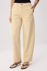 TRENDYOLMİLLA Camel Waist Detailed Tencel Blended High Waist Baggy jeans - Image 3