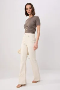 TRENDYOLMİLLA Ecru  High Waist Flare jeans - Image 2