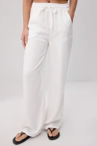 TRENDYOLMİLLA Ecru 100% Tencel High Waist Wide Leg jeans - Image 3