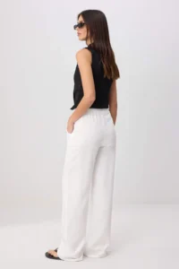 TRENDYOLMİLLA Ecru 100% Tencel High Waist Wide Leg jeans - Image 4