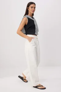 TRENDYOLMİLLA Ecru  High Waist Flare jeans - Image 2
